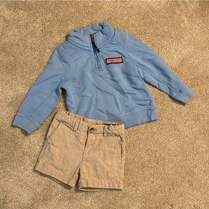 Vineyard Vines Sweatshirt and Khaki Shorts